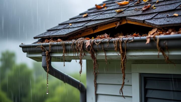 découvrez comment une gouttière bouchée peut entraîner des fuites de toiture et les solutions pour protéger efficacement votre maison.