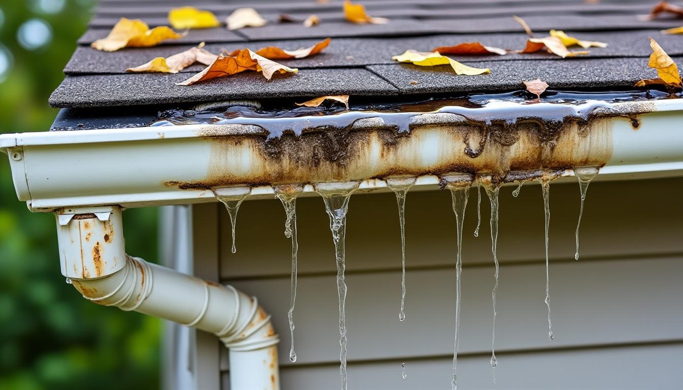 découvrez comment une gouttière bouchée peut entraîner des fuites de toiture et apprenez à prévenir ce problème pour protéger votre maison efficacement.